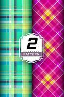 Set Tartan Plaid Scottish Seamless Pattern. Flat textile fabric pattern ornament design. Texture from tartan, plaid, tablecloths, shirts, clothes, dresses, bedding, blankets and other textile. vector