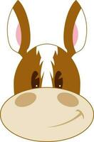 Cute Cartoon Horse Farmyard Animal Illustration vector