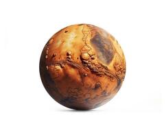 Planet Mars on white background, created with photo