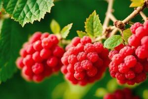 delicious Raspberry in a bowl on a white background, close-up. Healthy food concept. photo