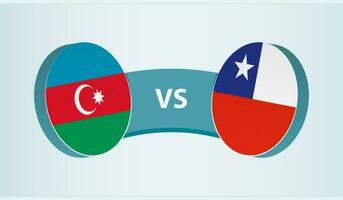 Azerbaijan versus Chile, team sports competition concept. vector