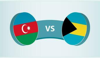 azerbaiyán versus el bahamas, equipo Deportes competencia concepto. vector