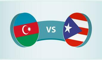 azerbaiyán versus puerto rico, equipo Deportes competencia concepto. vector