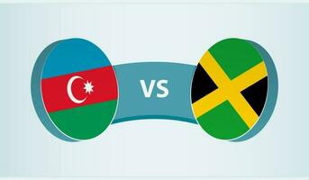 azerbaiyán versus Jamaica, equipo Deportes competencia concepto. vector