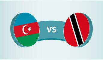 azerbaiyán versus trinidad y tobago, equipo Deportes competencia concepto. vector