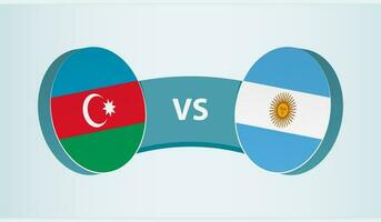 Azerbaijan versus Argentina, team sports competition concept. vector