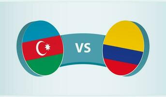 azerbaiyán versus Colombia, equipo Deportes competencia concepto. vector