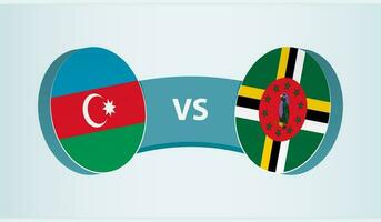 Azerbaijan versus Dominica, team sports competition concept. vector