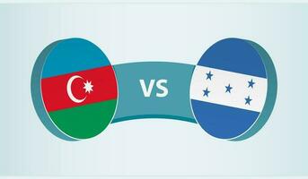 azerbaiyán versus Honduras, equipo Deportes competencia concepto. vector