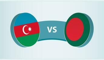 azerbaiyán versus bangladesh, equipo Deportes competencia concepto. vector