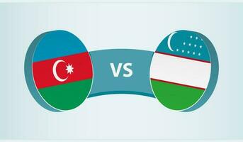 azerbaiyán versus uzbekistán, equipo Deportes competencia concepto. vector