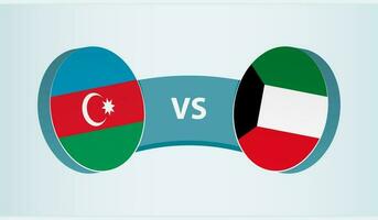 azerbaiyán versus Kuwait, equipo Deportes competencia concepto. vector