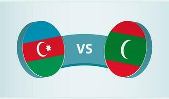 azerbaiyán versus Maldivas, equipo Deportes competencia concepto. vector