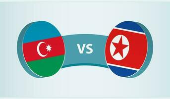 azerbaiyán versus norte Corea, equipo Deportes competencia concepto. vector