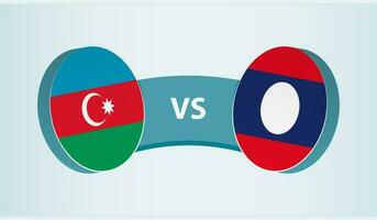 Azerbaijan versus Laos, team sports competition concept. vector