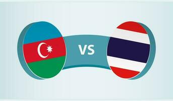 Azerbaijan versus Thailand, team sports competition concept. vector