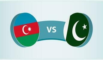 azerbaiyán versus Pakistán, equipo Deportes competencia concepto. vector