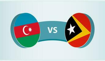 azerbaiyán versus este timor, equipo Deportes competencia concepto. vector