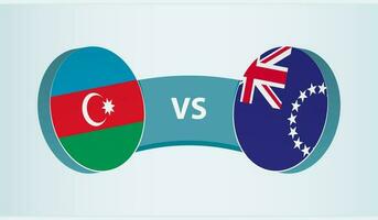 Azerbaijan versus Cook Islands, team sports competition concept. vector