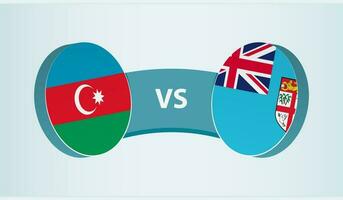 azerbaiyán versus fiyi, equipo Deportes competencia concepto. vector