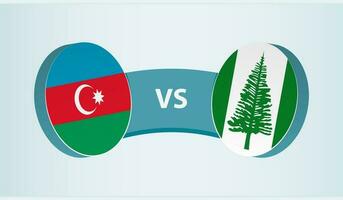 Azerbaijan versus Norfolk Island, team sports competition concept. vector