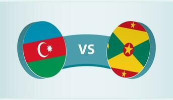 Azerbaijan versus Grenada, team sports competition concept. vector