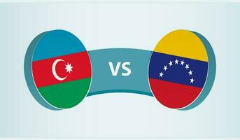 Azerbaijan versus Venezuela, team sports competition concept. vector