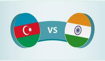 Azerbaijan versus India, team sports competition concept. vector