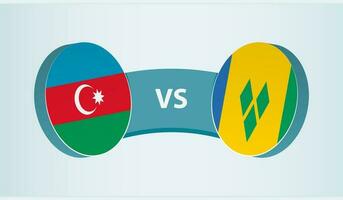 Azerbaijan versus Saint Vincent and the Grenadines, team sports competition concept. vector