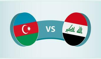 azerbaiyán versus Irak, equipo Deportes competencia concepto. vector