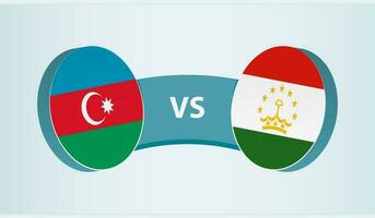 azerbaiyán versus tayikistán, equipo Deportes competencia concepto. vector