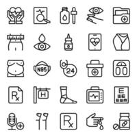 Outline icons for Medical healthcare. vector