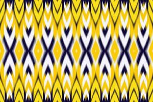 Ethnic tribal geometric ikat pattern. Abstract ethnic tribal colorful geometric shape seamless pattern background. Colorful ikat pattern use for textile, home decoration elements, upholstery. vector
