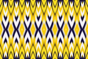 Ethnic tribal geometric ikat pattern. Abstract ethnic tribal colorful geometric shape seamless pattern background. Colorful ikat pattern use for textile, home decoration elements, upholstery. vector