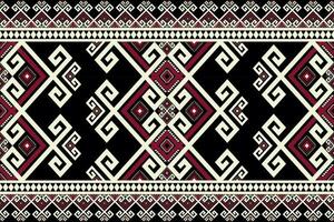 Ethnic geometric border pattern. Aztec tribal geometric shape seamless pattern. Traditional ethnic pattern use for textile border, carpet, rug, runner decorative, other home decoration elements vector