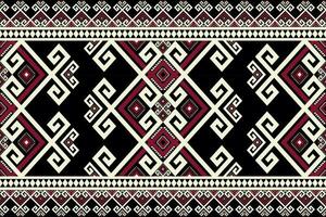 Ethnic geometric border pattern. Aztec tribal geometric shape seamless pattern. Traditional ethnic pattern use for textile border, carpet, rug, runner decorative, other home decoration elements vector