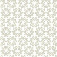 Modern vector seamless illustration. Linear gold pattern on a white background. Ornamental pattern for leaflets, printing, wallpaper, backgrounds