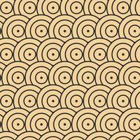 Modern vector pattern in Japanese style. Geometric black patterns on a gold background, circles in the sand. Modern illustrations for wallpapers, flyers, covers, banners, minimalistic ornaments