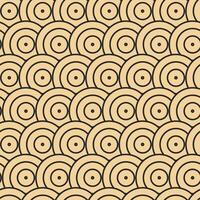 Modern vector pattern in Japanese style. Geometric black patterns on a gold background, circles in the sand. Modern illustrations for wallpapers, flyers, covers, banners, minimalistic ornaments