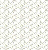 Modern vector seamless illustration. Linear gold pattern on a white background. Ornamental pattern for leaflets, printing, wallpaper, backgrounds