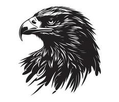 Eagle Face, Silhouettes Eagle Face, black and white Eagle vector