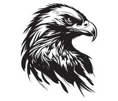 Eagle Face, Silhouettes Eagle Face, black and white Eagle vector