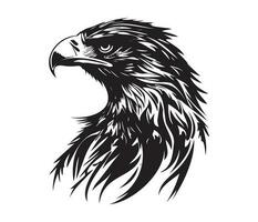 Eagle Face, Silhouettes Eagle Face, black and white Eagle vector