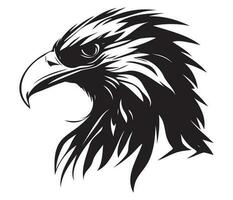 Eagle Face, Silhouettes Eagle Face, black and white Eagle vector