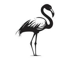 Flamingo, Silhouettes Flamingo, black and white Flamingo vector