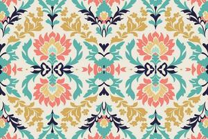 ikat pequeño floral sin costura modelo pastel antecedentes. resumen gráfico línea moderno elegante mínimo Clásico retro estilo. diseño para tela textura textil impresión Arte antecedentes fondo de pantalla loseta fondo. vector