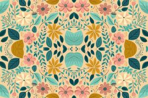 floral sin costura modelo pastel tono antecedentes. resumen gráfico línea moderno elegante mínimo Clásico retro estilo. diseño para tela textura textil impresión Arte antecedentes fondo de pantalla loseta fondo. vector