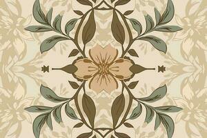 Floral seamless pattern light tone background. Abstract graphic line modern elegant minimal vintage retro style. Design for fabric texture textile print art background wallpaper tile backdrop. vector