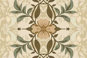 floral sin costura modelo ligero tono antecedentes. resumen gráfico línea moderno elegante mínimo Clásico retro estilo. diseño para tela textura textil impresión Arte antecedentes fondo de pantalla loseta fondo. vector