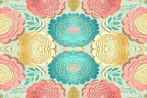 floral sin costura modelo pastel tono antecedentes. resumen gráfico línea moderno elegante mínimo Clásico retro estilo. diseño para tela textura textil impresión Arte antecedentes fondo de pantalla loseta fondo. vector